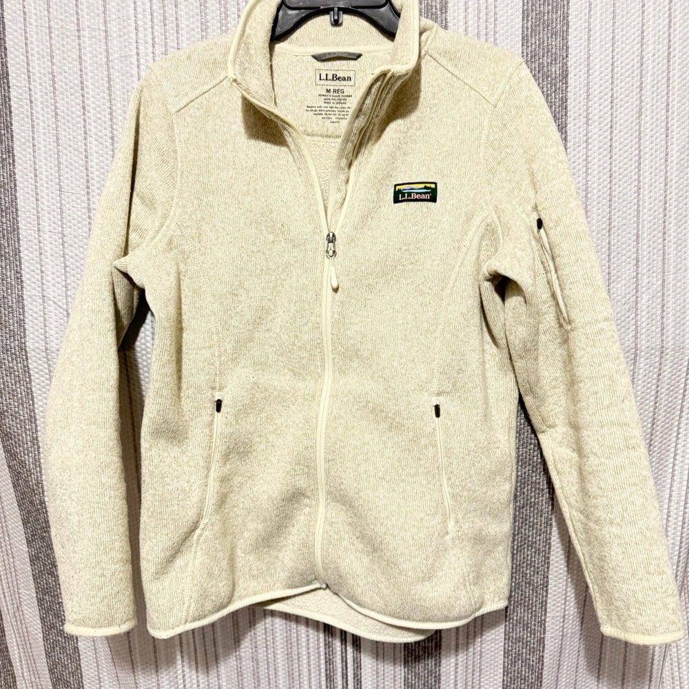 L.L. Bean Cream Fleece Jacket